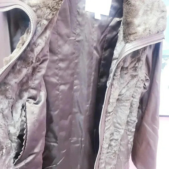 Dennis by Dennis Basco Sterling Brown Faux Fur Jacket - Picture 7 of 7